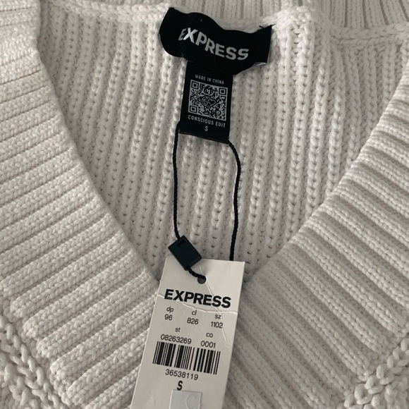 Express White Tank Sweater Vest - Picture 2 of 3